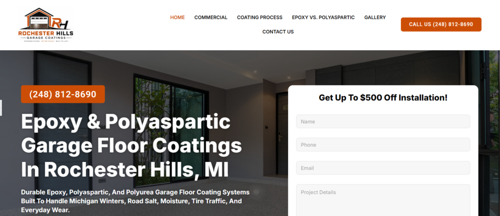Garage Floor Coating Site