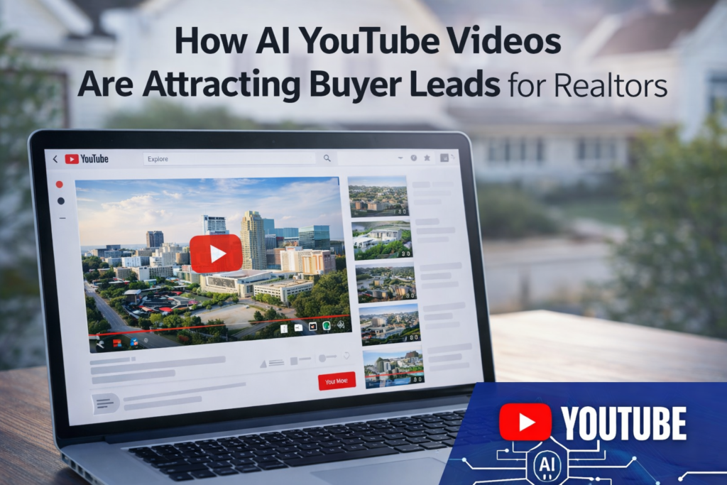 AI generated YouTube video content helping real estate agents attract buyer leads online