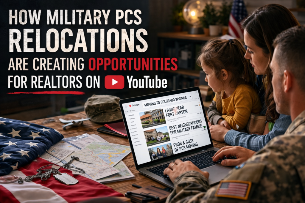 military family researching cities on YouTube before a PCS relocation move